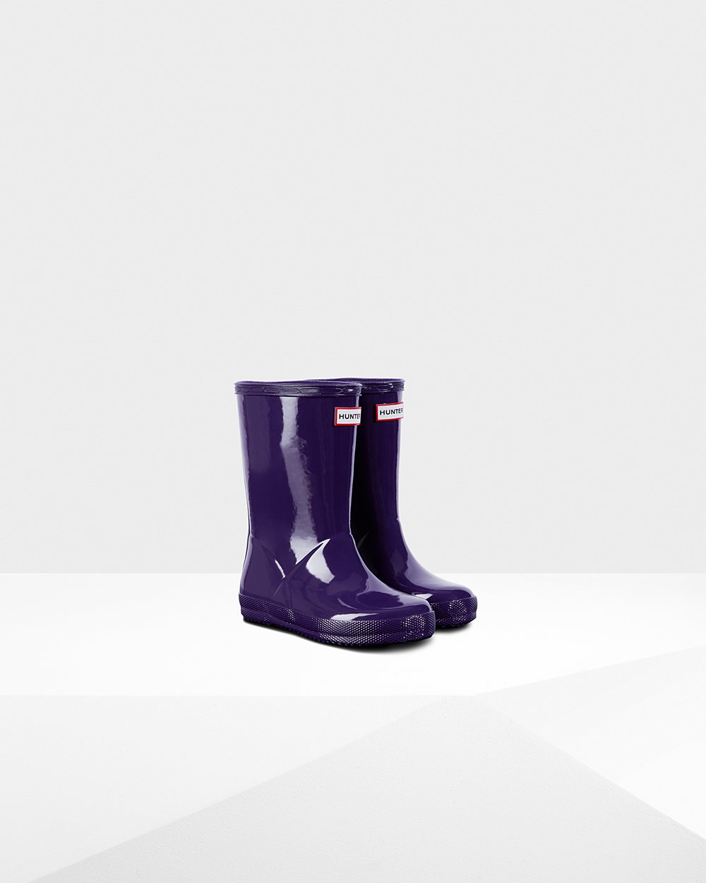 Botas De Agua Hunter Niños Original First Classic Gloss - Azules Moradas - Argentina 0629ETJMP